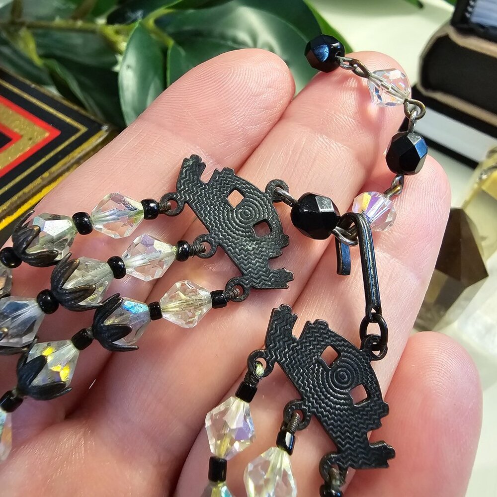 Vintage Glass Bead Art Deco-style Necklace - Picture 6 of 6